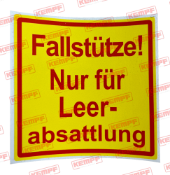 93434 Aufkleber  "Fallstütze! Nur f.Leerabs."